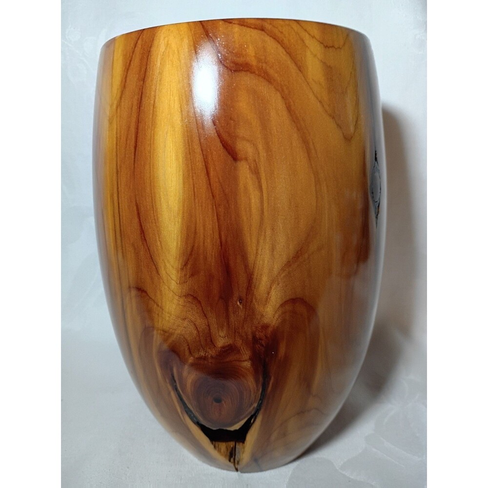New Hand turned Eastern Red Cedar vase hollow form Wood bowl blank T. LeMieux